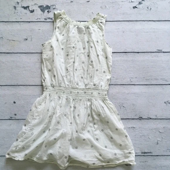 Used great condition GAP kids teal polka dot dress girls size 8 medium - Picture 3 of 3